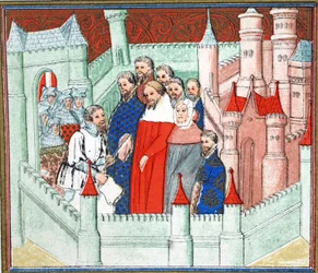 Richard II at Flint Castle Where He Was Delivered Prisoner to Bolingbroke, His Rival to the Throne, Facsimile Copy from Le Prinse et Mort du Roy Richart by Jean Creton, Reprinted 19th Century